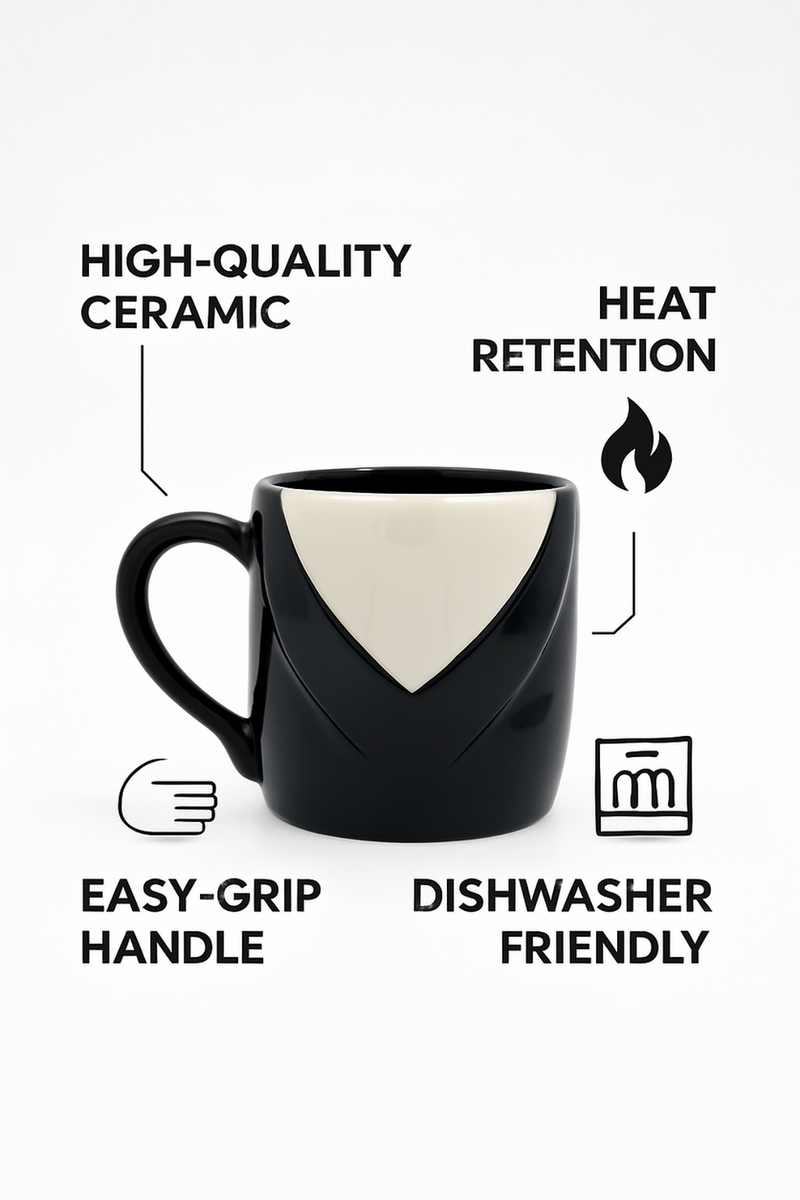 Tuxedo Elegance Ceramic Mug