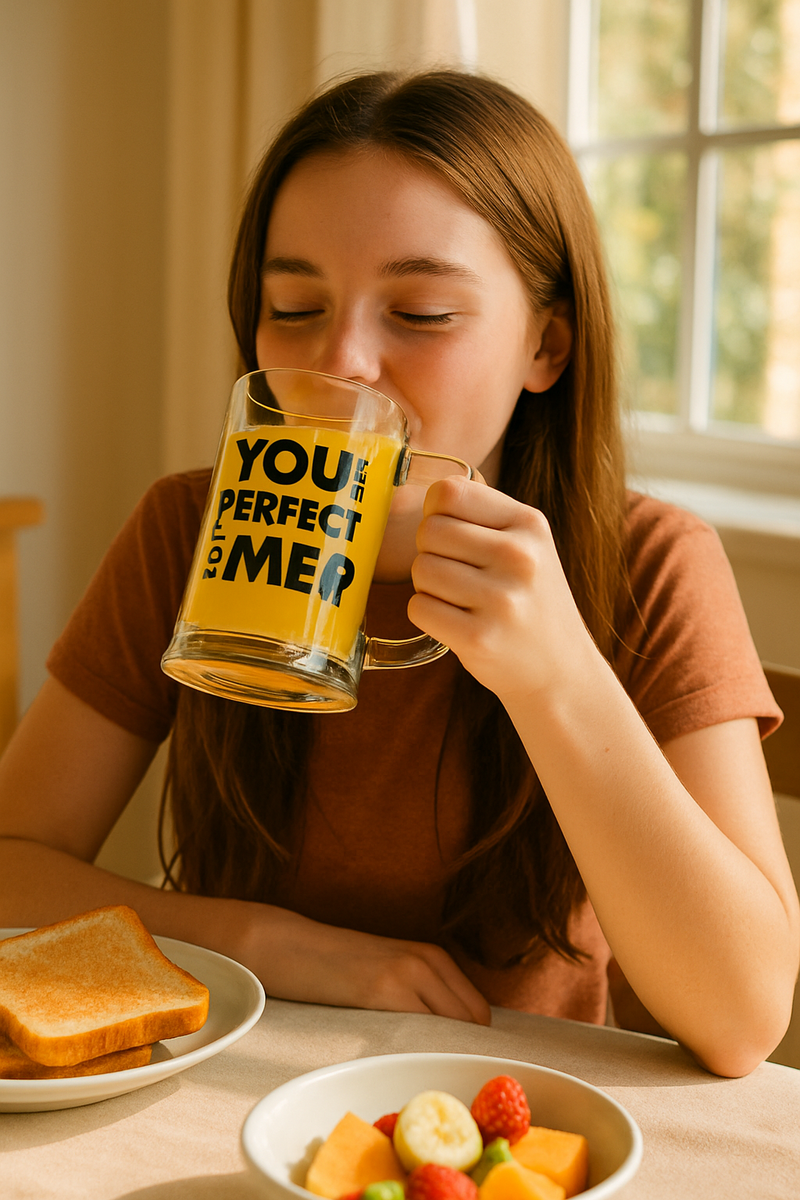 Little Miss 'You Are Perfect For Me!' Sweetheart Glass Mug