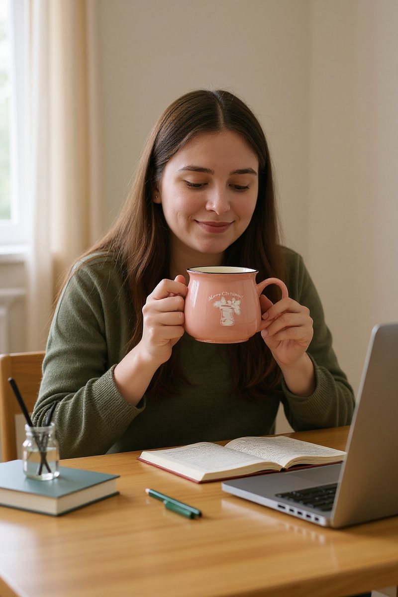 Merry Christmas Classic Pink Cheer Mug
