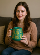 Tropical Teal and Gold Oasis Mug