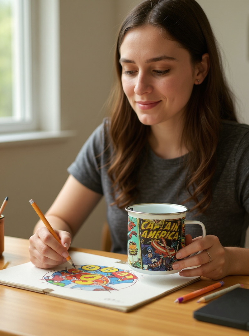 Marvel Retro Glory Enamel Mug