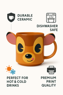 Deer Shaped Woodland Mug