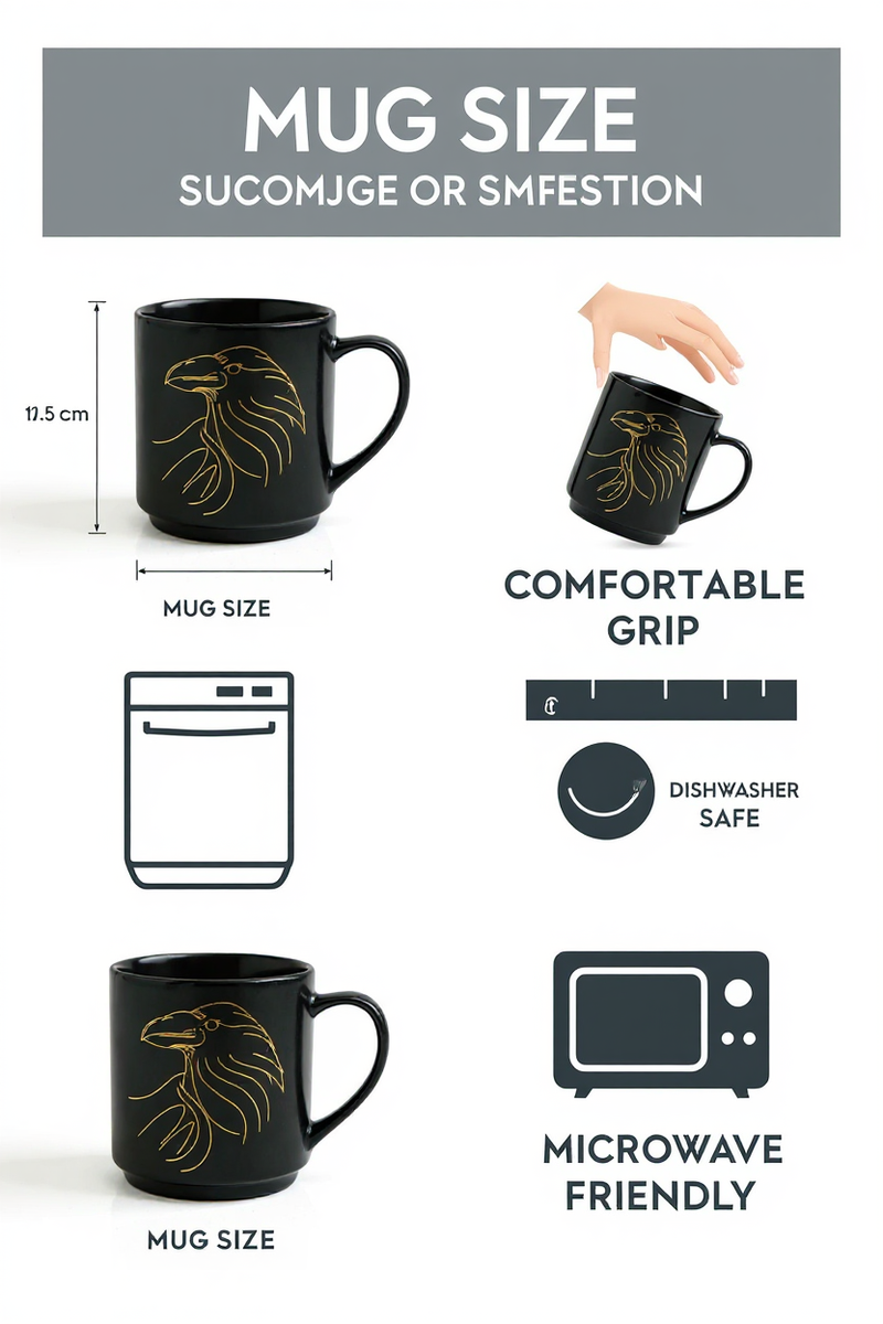 Golden Raven Majesty Mug