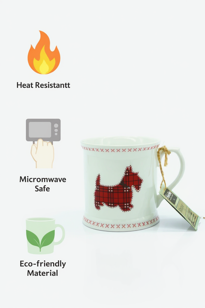 Scottie Plaid Ceramic Mug&nbsp;