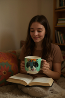 Adorable Puppy Blossom Crown Mug