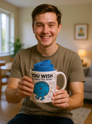 Little Miss 'You Wish You Wore This Perfect' White Ceramic Mug with Blue Socks | Gift for Style Lovers