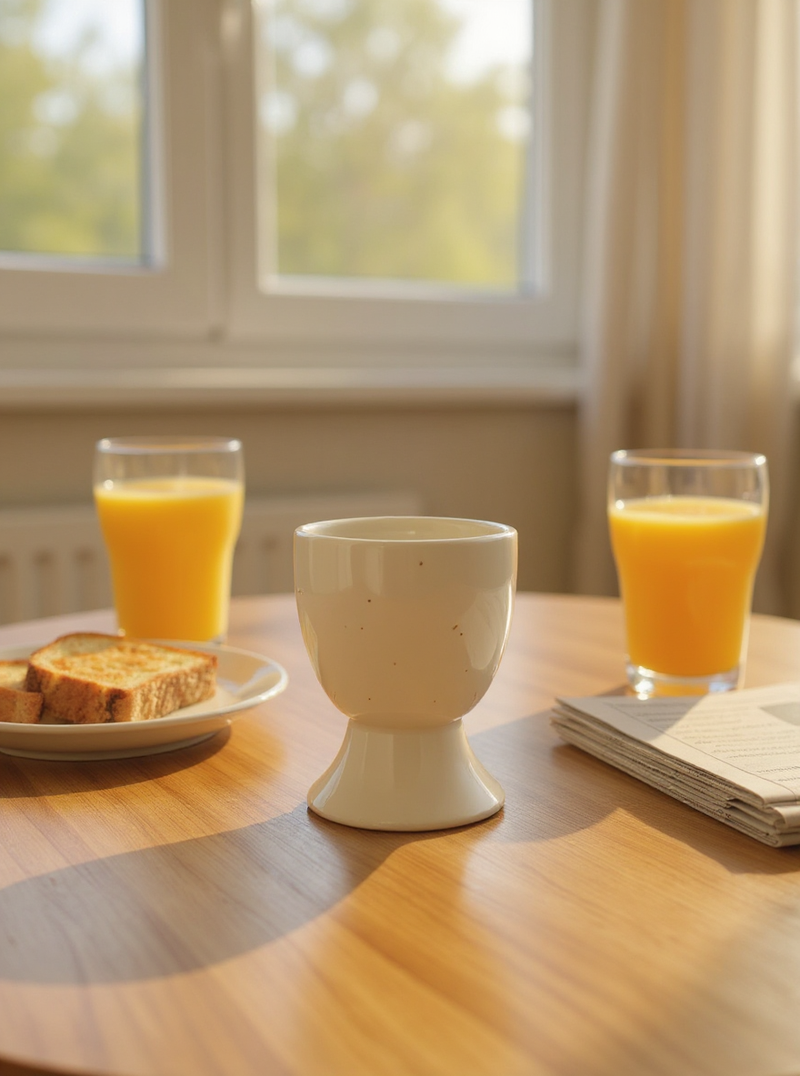 Classic Off-White Ceramic Egg Cup