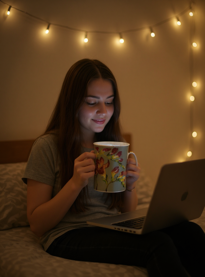 Sunlit Saffron Blossom Mug