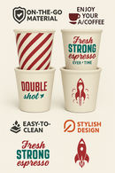 Espresso &amp; Rocket-Themed Galactic Cup Set