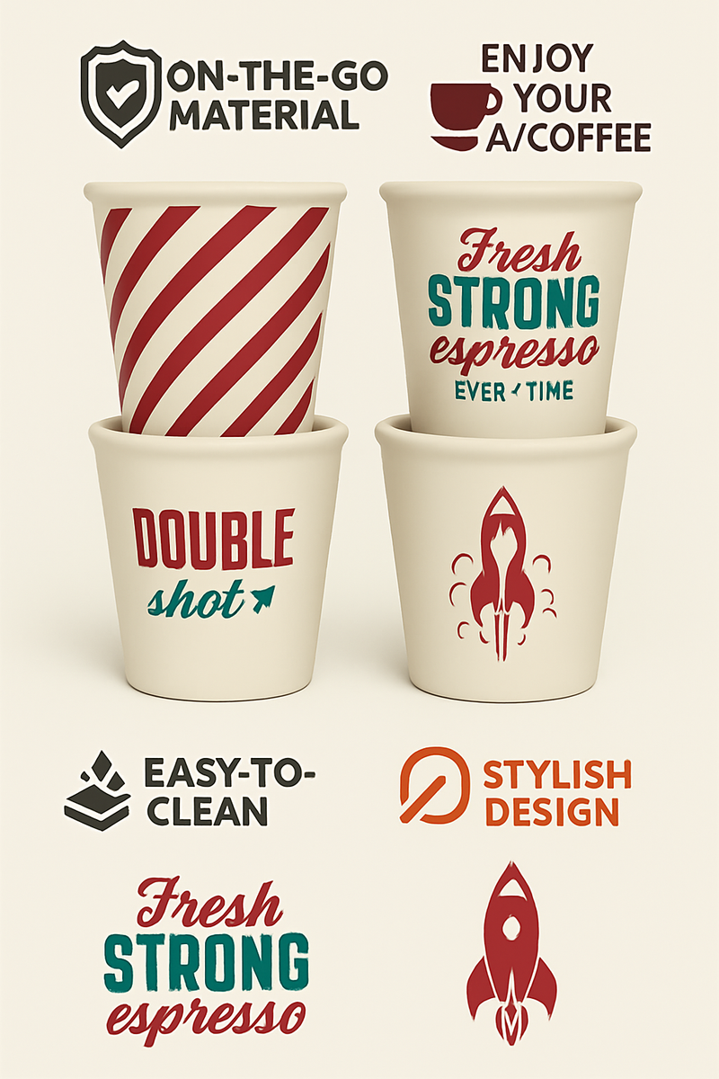 Espresso &amp; Rocket-Themed Galactic Cup Set