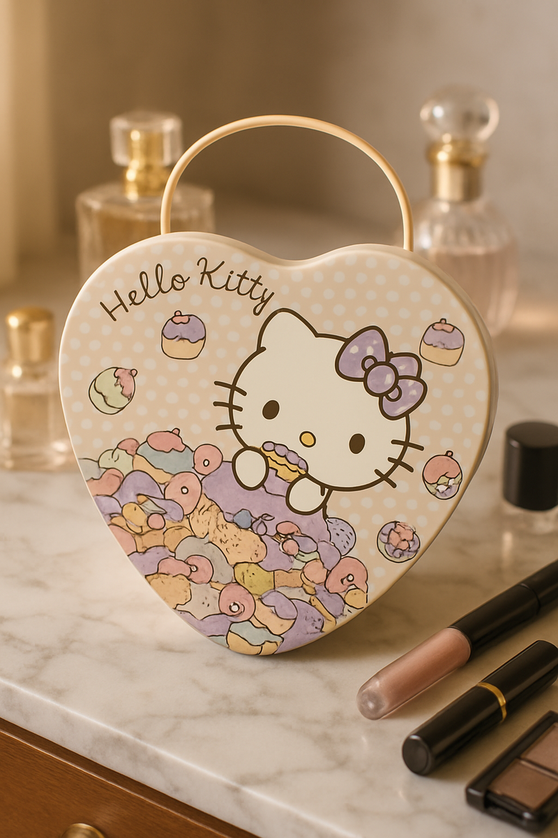 Hello Kitty Heart-Shaped Cupcake Jewelry Case