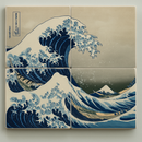 Hokusai's Wave Artistic Coaster Set