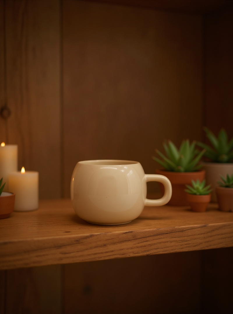 Marbled Beige Serenity Coffee Cup | Gift for Coffee Lovers