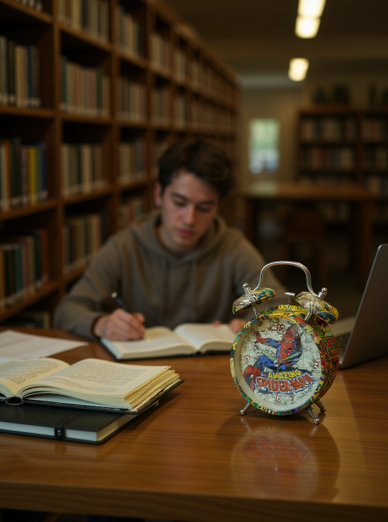 Marvel Comic Spider-Man Twin Bell Alarm Clock – Vintage Gift