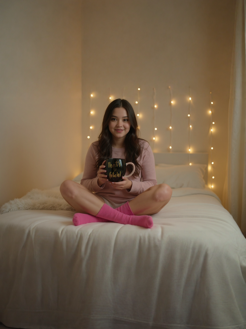 That’s So Fetch Chic Mug and Simple Pink Socks Set