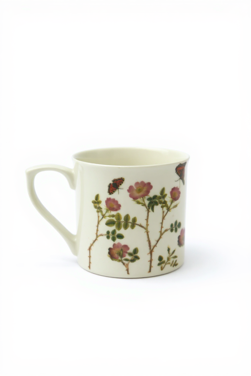 White Floral Blossom Ceramic Mug