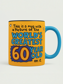 60th Birthday Milestone Custom Photo Ceramic Mug | Gift for Celebrants