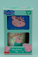 Peppa Pig Daddy My Hero Mug and Socks Set