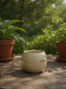 Marbled Beige Serenity Coffee Cup | Gift for Coffee Lovers