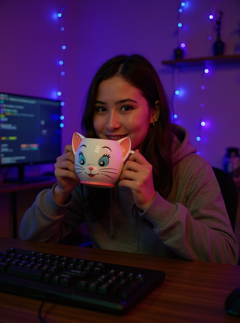 Marie the Cat 3D Charm Mug