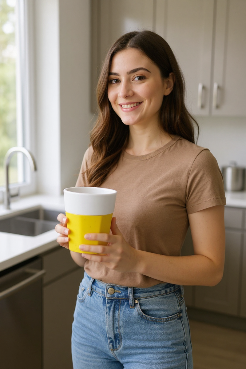 Ivory Sunshine Ceramic Mug | Gift for Everyday Joy