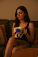 Blue Minnie Bow Thought Bubble Mug