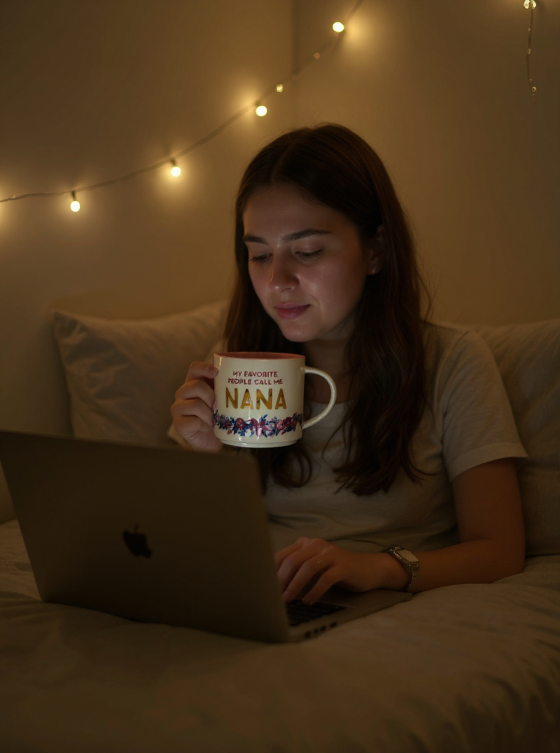 Floral 'My Favorite People Call Me Nana' Blossom Mug