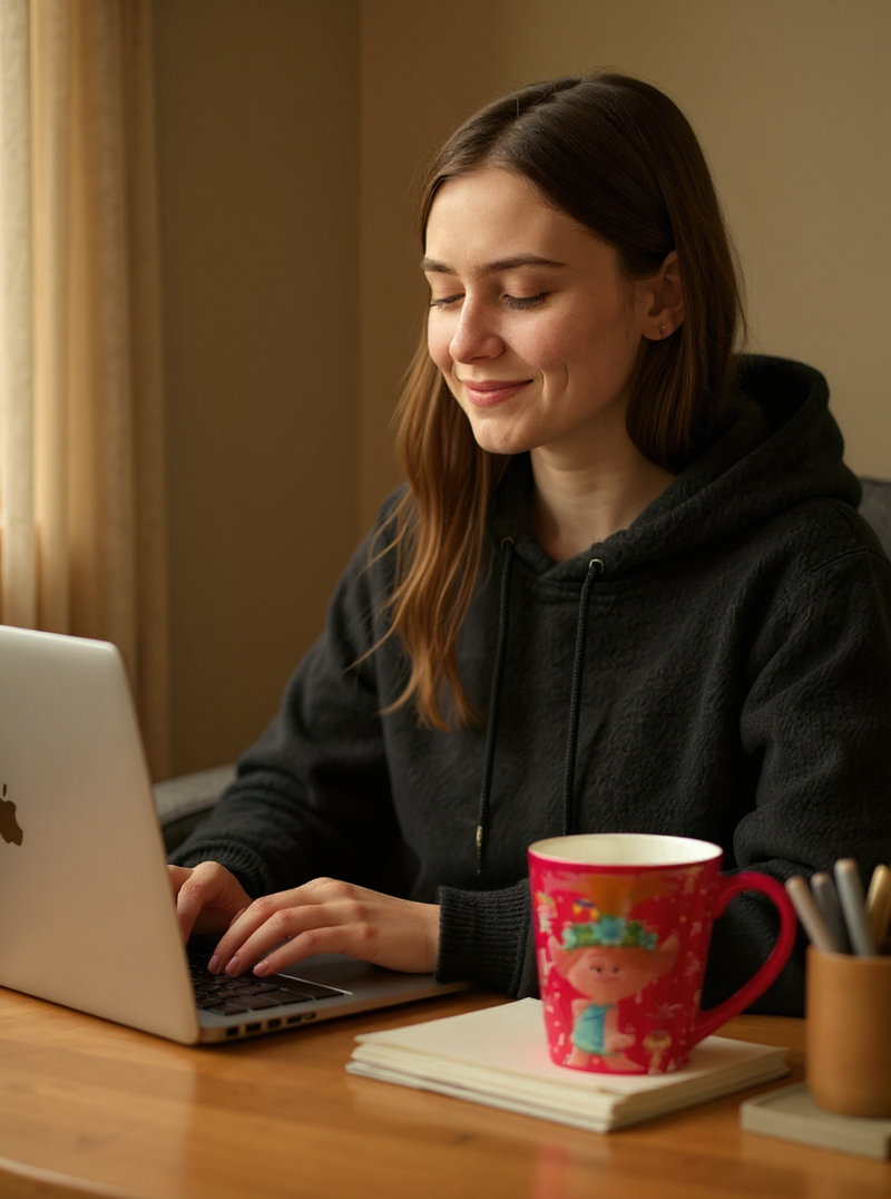 Disney Trolls Pink Party Ceramic Mug | Gift for Trolls Fans