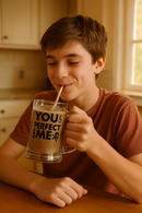 Little Miss 'You Are Perfect For Me!' Sweetheart Glass Mug