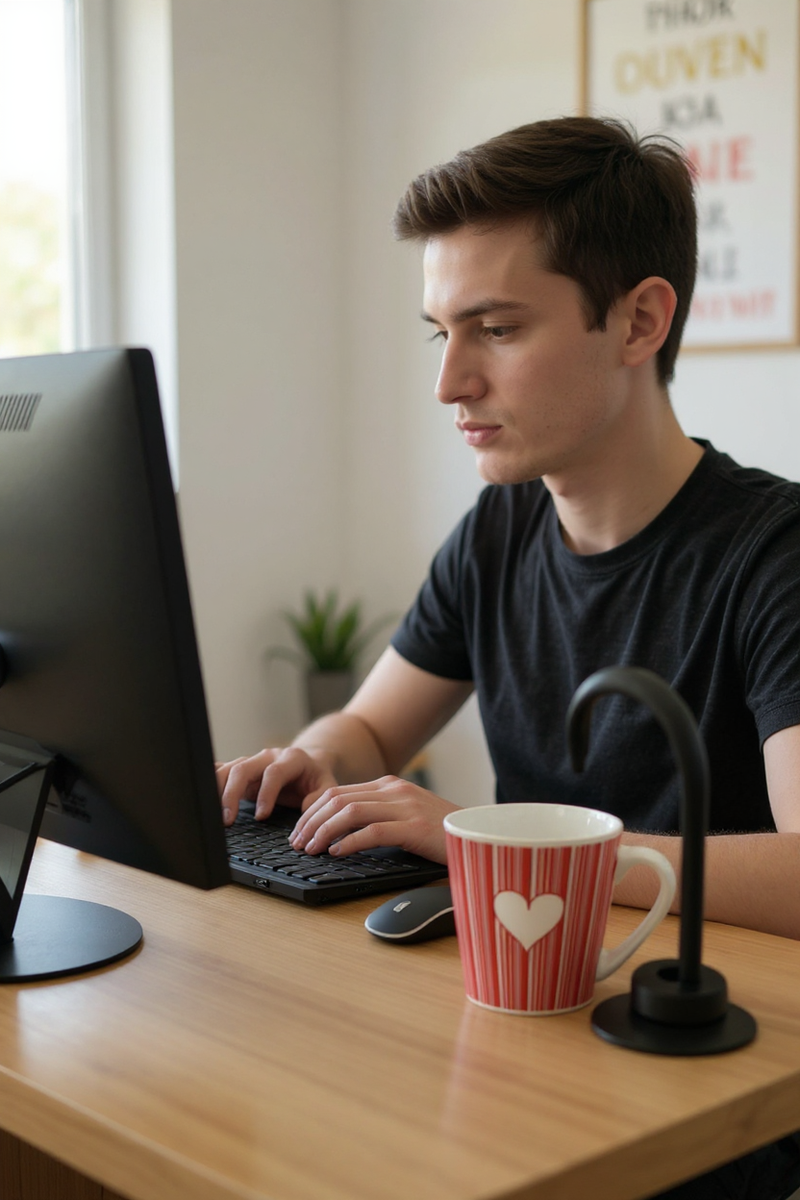 Red Heart Strings Ceramic Mug | Gift For Fans&nbsp;