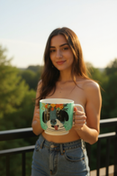 Adorable Puppy Blossom Crown Mug