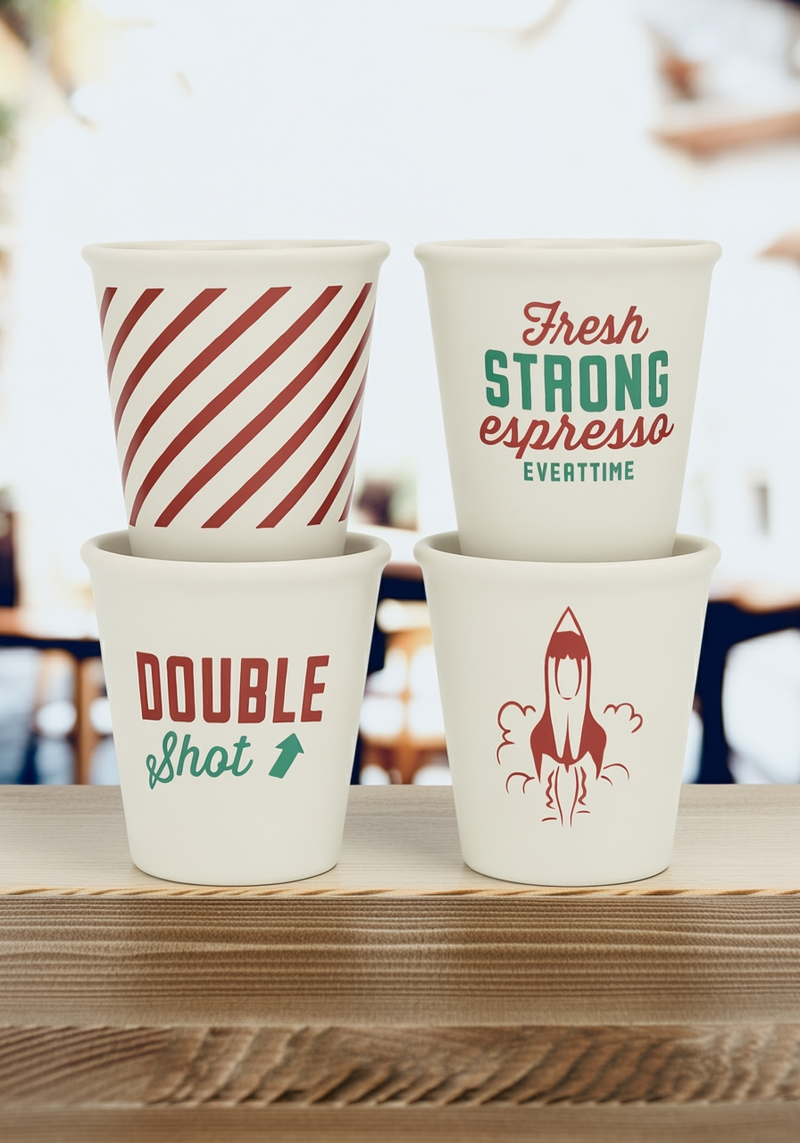 Espresso &amp; Rocket-Themed Galactic Cup Set