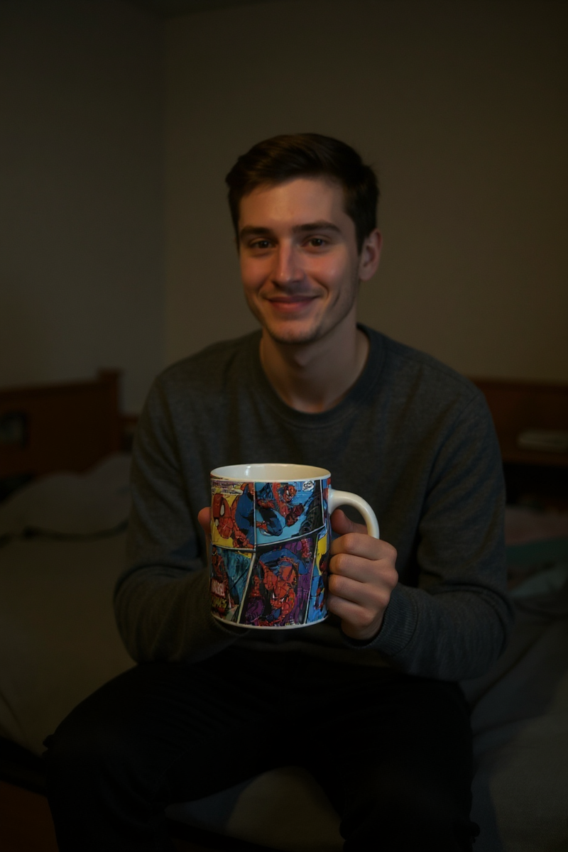 Web-Warrior Spiderman Comic Ceramic Mug | Gift for Marvel Fans