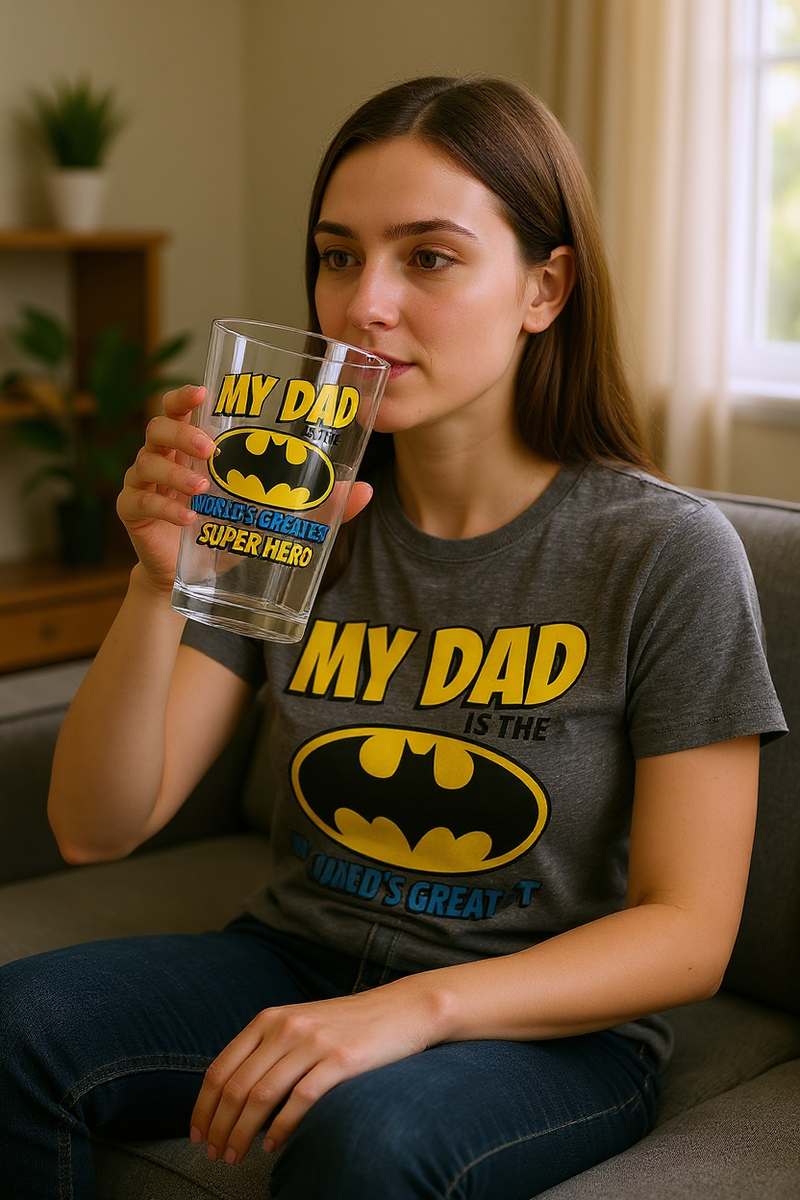 Batman 'My Dad is the World's Greatest Super Hero' Durable Glass