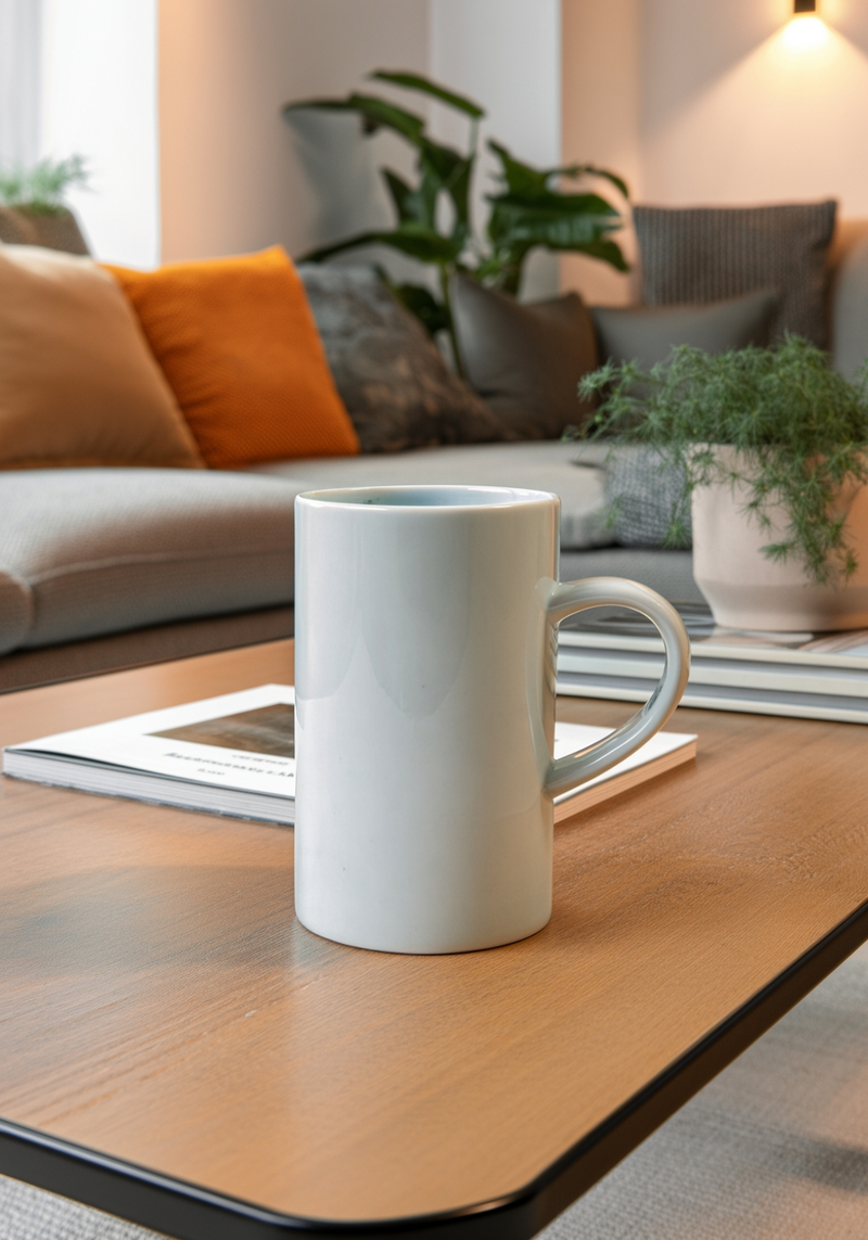 Classic White Serenity Long Mug