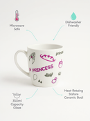 Royal Princess Elegance Ceramic Mug | Gift for Royalty Enthusiasts