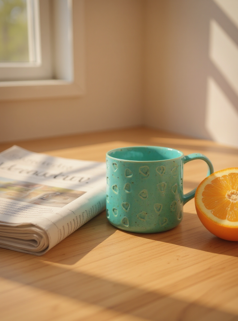Turquoise Heart Haven Ceramic Mug | Gift for Sentiment Lovers