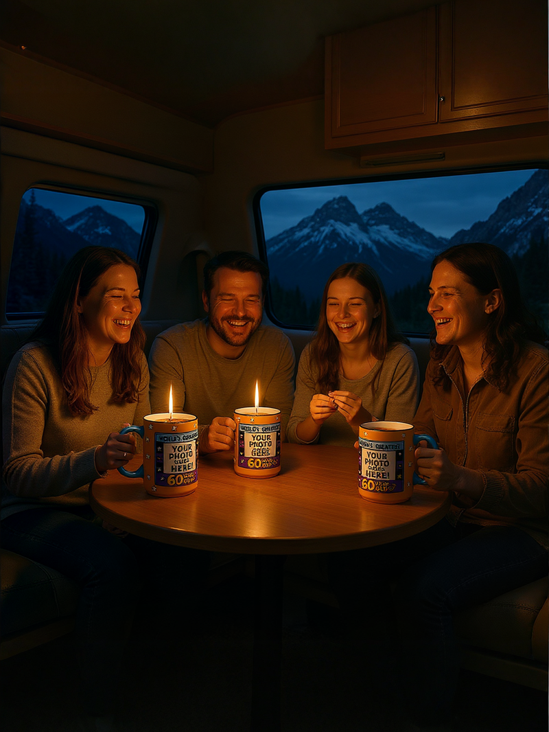 60th Birthday Milestone Custom Photo Ceramic Mug | Gift for Celebrants