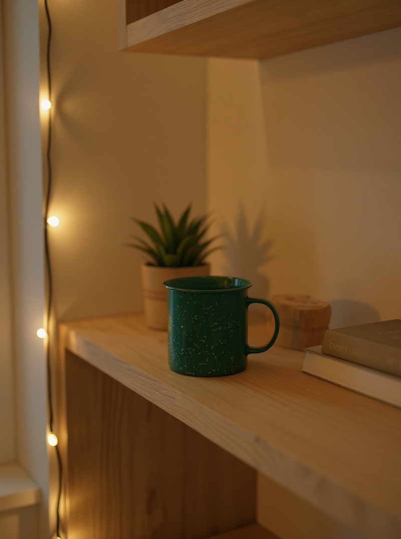 Rustic Green Speckled Wilderness Mug
