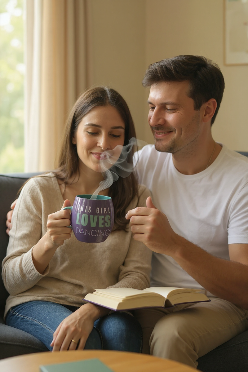 This Girl Loves Dancing Purple Ceramic Mug | Gift for Dance Enthusiasts