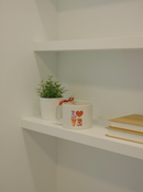 Angled 'LOVE' Heart Harmony Mug with Ribbon