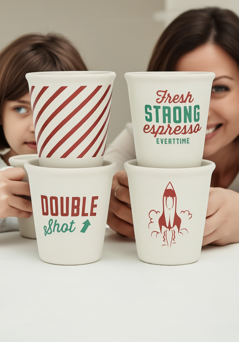 Espresso &amp; Rocket-Themed Galactic Cup Set