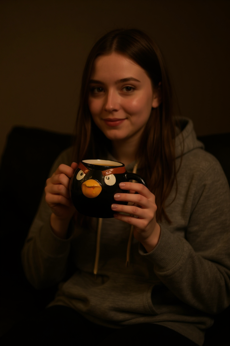 Angry Birds 3D Black Ceramic Mug