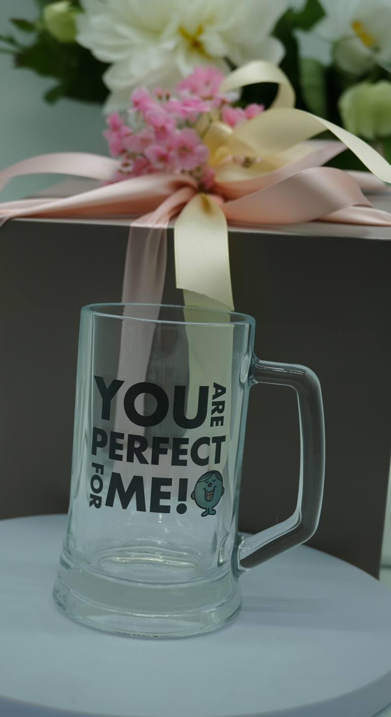 Little Miss 'You Are Perfect For Me!' Sweetheart Glass Mug