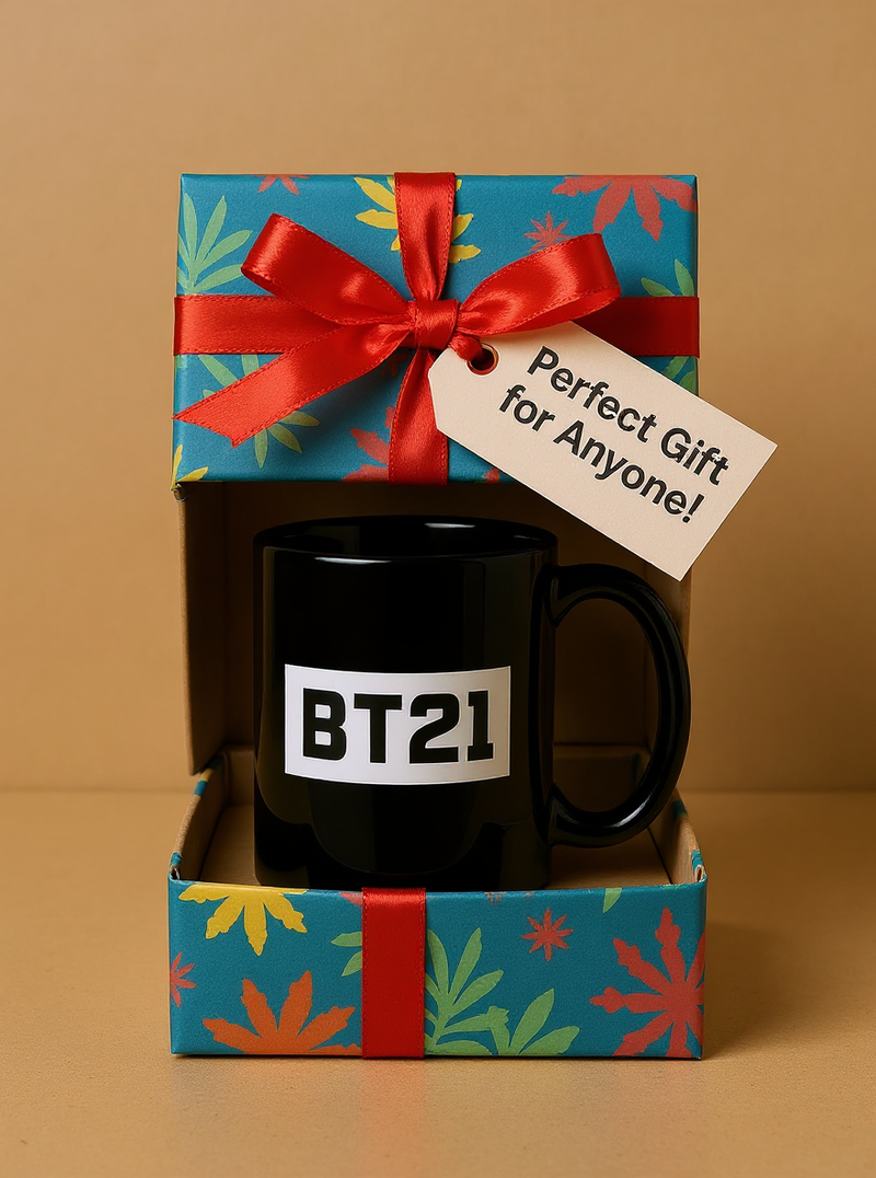 BT21 Black Logo Chic Mug