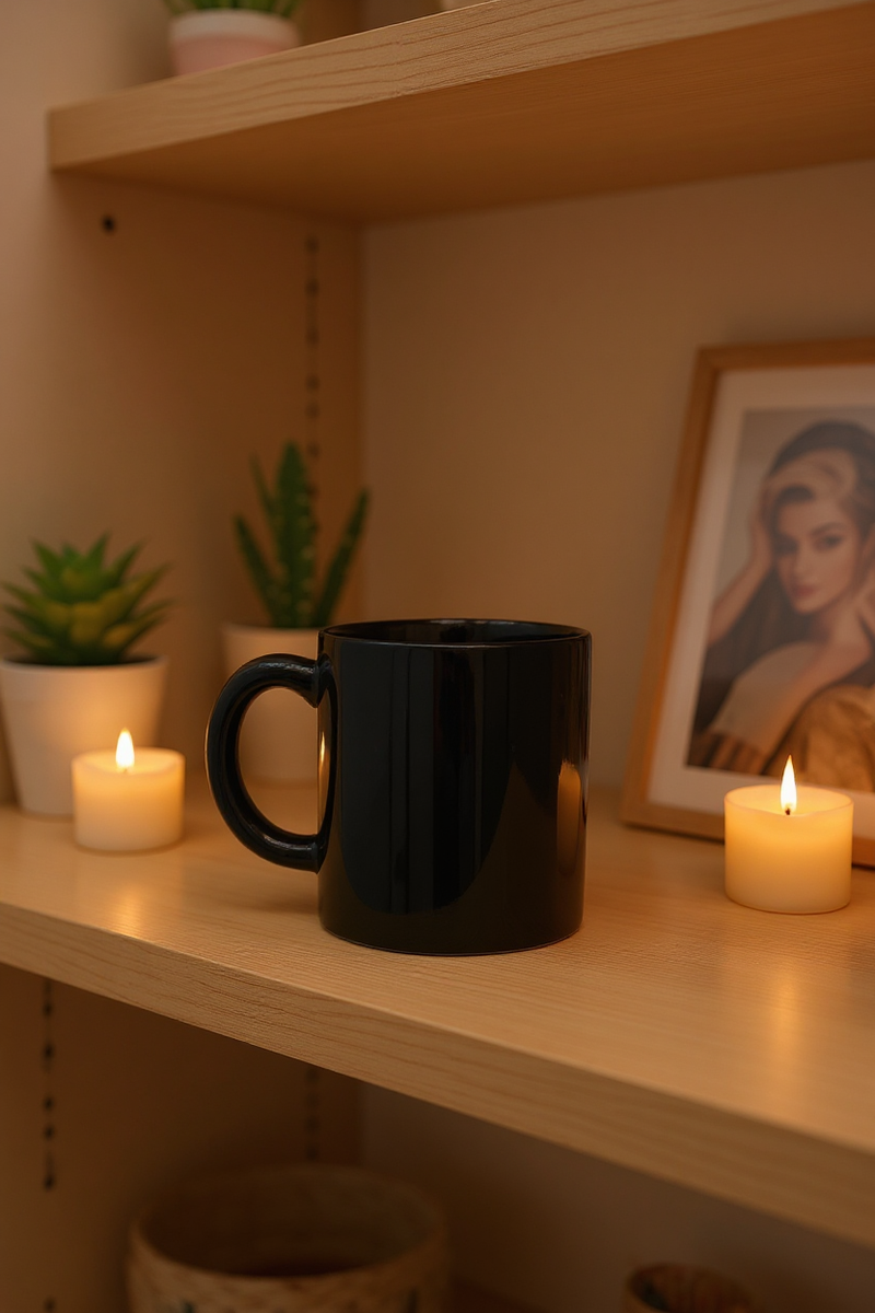 Timeless Ebony Glossy Mug | Perfect for Coffee Lovers