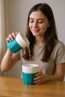 White and Blue Serenity Cup