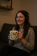 White Floral Blossom Ceramic Mug