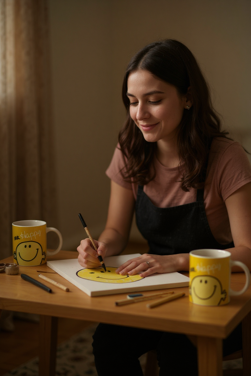 Mr. Happy Joyful Mug | Gift for Fans&nbsp;
