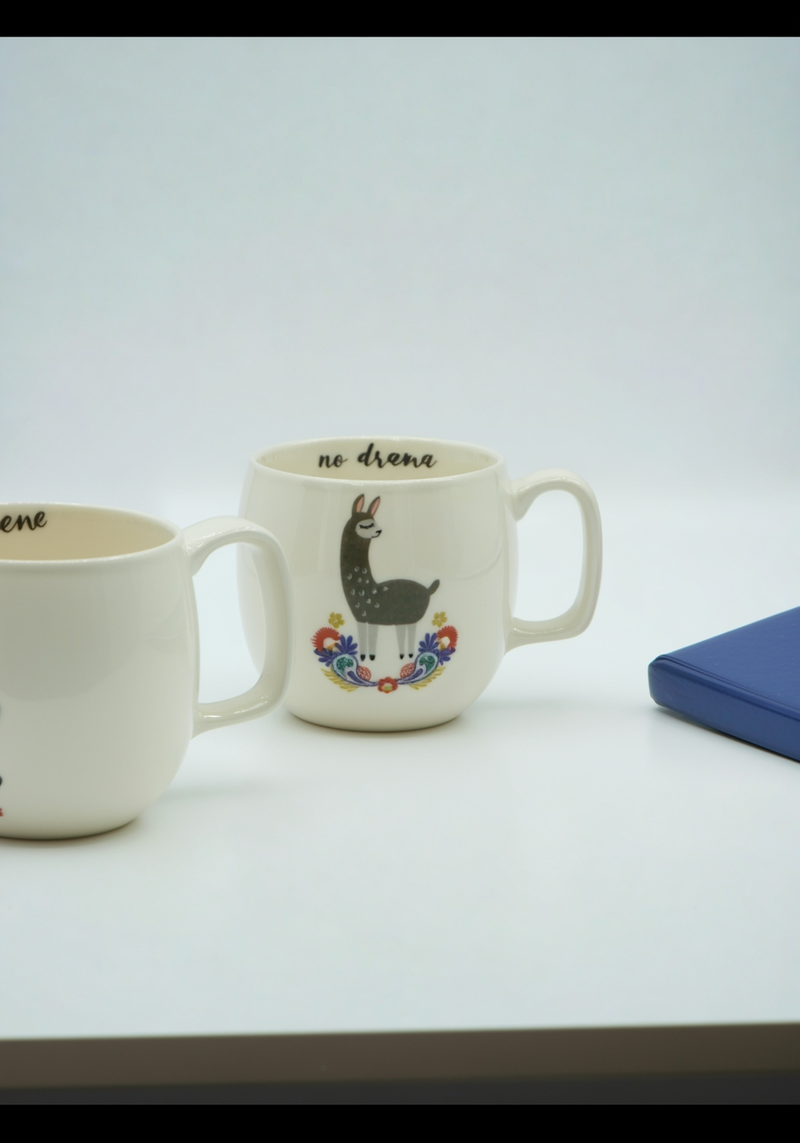 No Drama Llama Peace Ceramic Mug | Gift for Chill Enthusiasts
